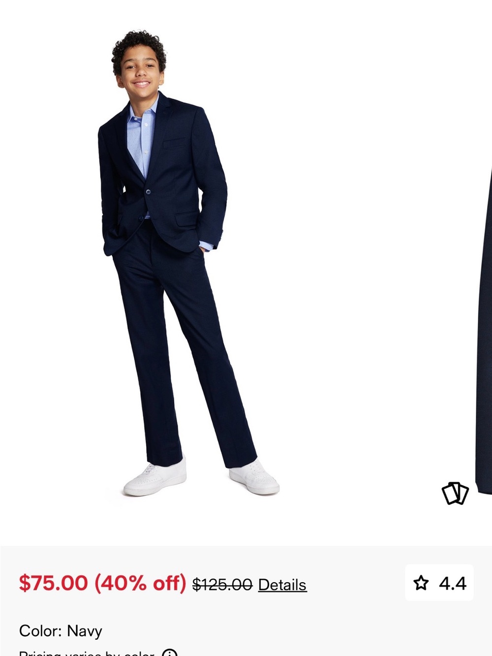 Tommy Hilfiger Modern-Fit Stretch “Sharkskin” Suit - Jacket, Pants, Shirt Sz 8